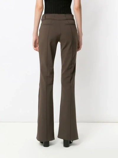 Shop Gloria Coelho Bootcut Trousers In Brown