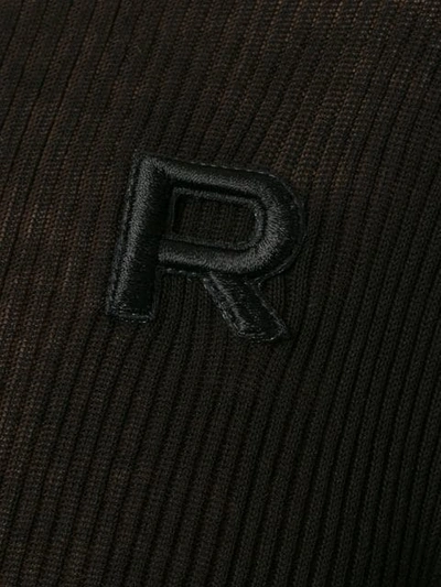 Shop Rochas Ribbed Knit Jumper In Black