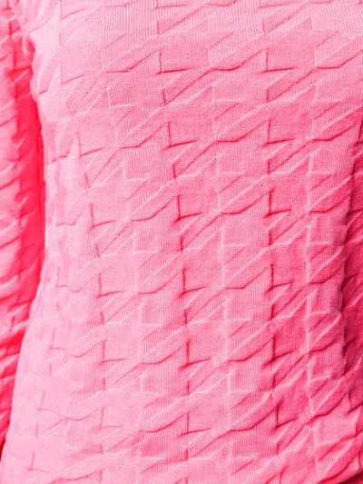 BLUMARINE DOGTOOTH SWEATSHIRT - 粉色