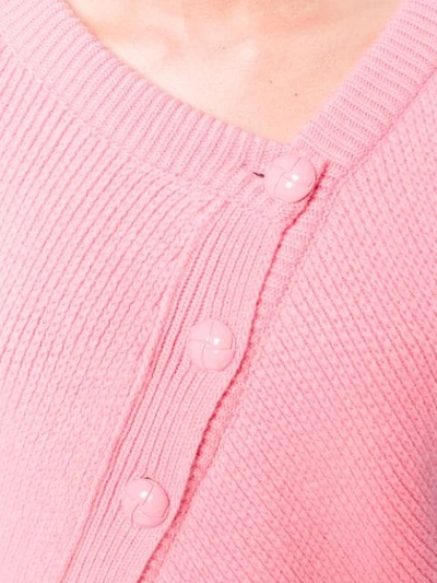 Shop Cedric Charlier Cédric Charlier Asymmetric Button Front Jumper - Pink