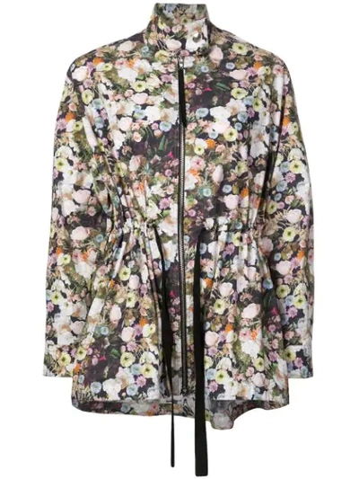 Shop Adam Lippes Floral Print Parka In Multicolour