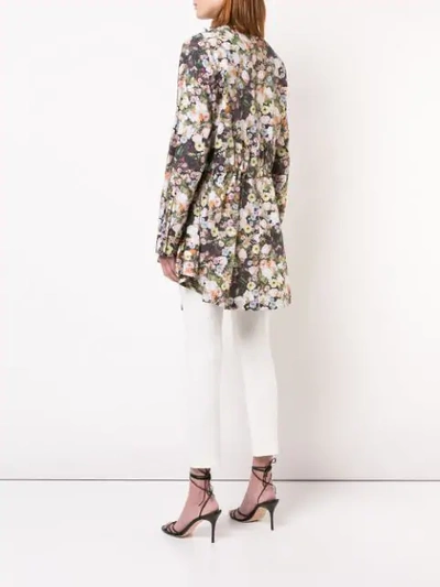 Shop Adam Lippes Floral Print Parka In Multicolour