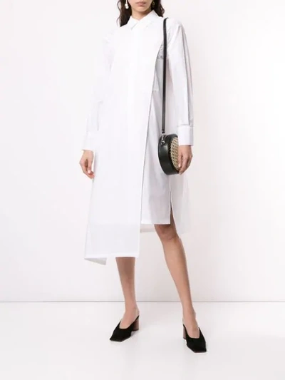Shop Nehera Asymmetric Wrap-front Dress In White
