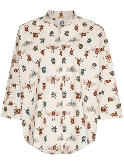 Shop Johanna Ortiz Bugs Life Printed Shirt In Neutrals