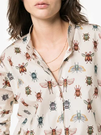 Shop Johanna Ortiz Bugs Life Printed Shirt In Neutrals