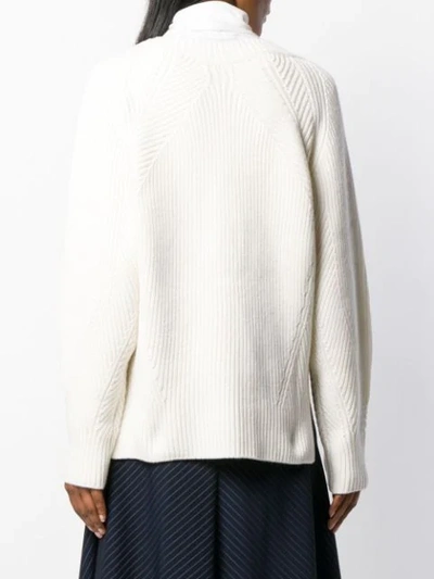 Shop See By Chloé Oversized Ribbed Jumper In White