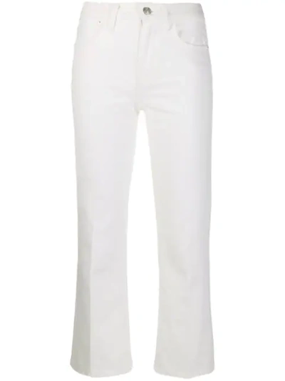 Shop Current Elliott Current/elliott Cropped Leg Jeans - White