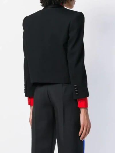 Shop Givenchy Cropped Tuxedo Jacket In Black