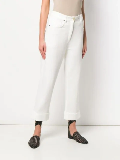 Shop Brunello Cucinelli Loose Fit Straight Trousers In Neutrals