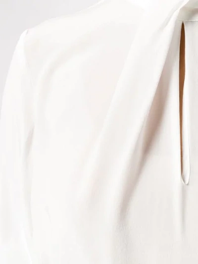 Shop Pinko Wide Sleeve Blouse In White