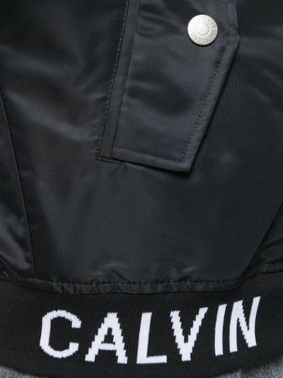 Shop Calvin Klein Jeans Est.1978 Institutional Hem Bomber Jacket In Black