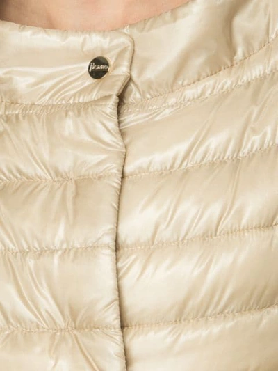 Shop Herno Shortsleeved Puffer Jacket In Neutrals