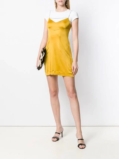 Shop Alexa Chung Kristallverziertes Kleid In Yellow