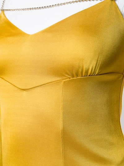 Shop Alexa Chung Kristallverziertes Kleid In Yellow