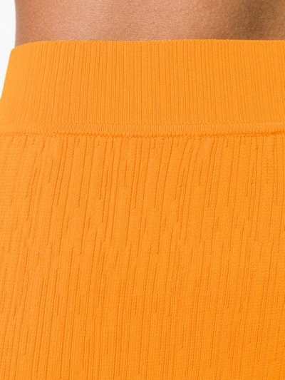 Shop Simon Miller Slit Detail Pencil Skirt In Orange