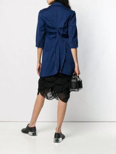 Pre-owned Comme Des Garçons Deformation Coat In Blue