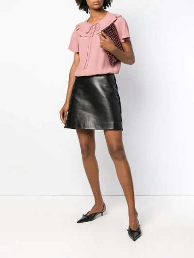 Shop Red Valentino A-line Mini Skirt - Black
