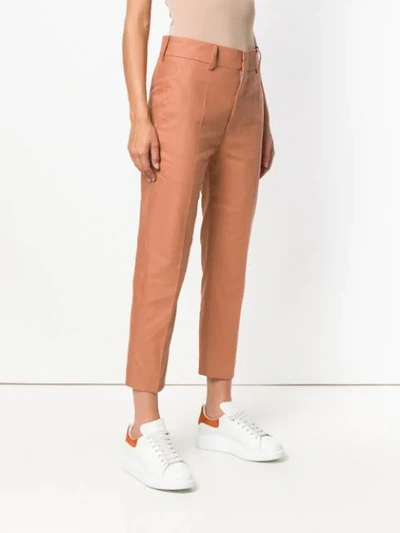 Shop Sofie D'hoore Prior Cropped Trousers In Brown