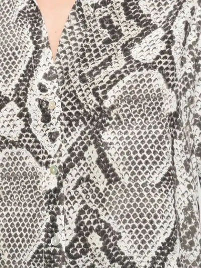 Shop L Agence Snake Print Shirt In Neutrals