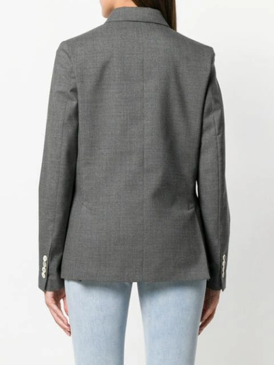 Shop Golden Goose Double Breasted Boxy Blazer In Grey