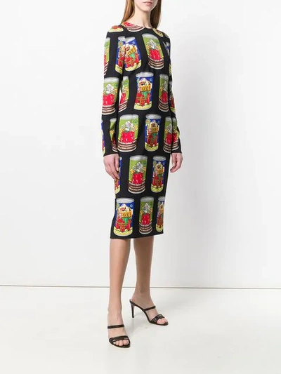 Shop Dolce & Gabbana Graphic Print Dress In Black