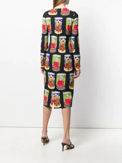 Shop Dolce & Gabbana Graphic Print Dress In Black