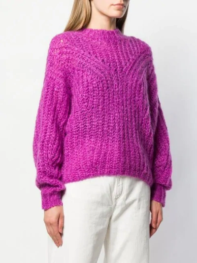Shop Isabel Marant Chunky Knit Sweater In Purple