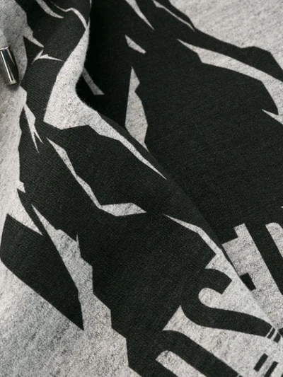 Shop Dsquared2 Printed Hoodie In Grey