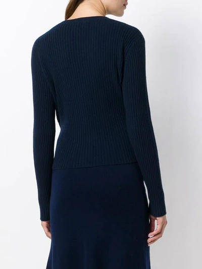 Shop Cashmere In Love Cashmere Tie Waist Jumper In Navy