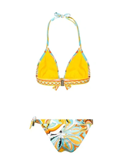 Shop Emilio Pucci Printed Bikini - Yellow