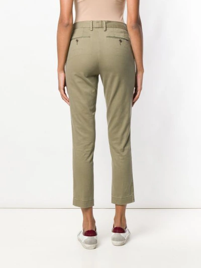 Shop Polo Ralph Lauren Cropped Skinny Chinos In Green