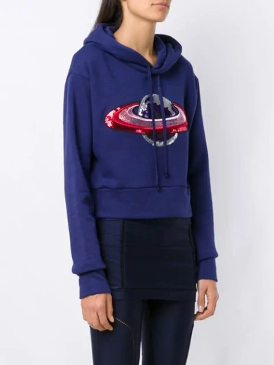 Shop Andrea Bogosian Embroidered Hoodie In Purple
