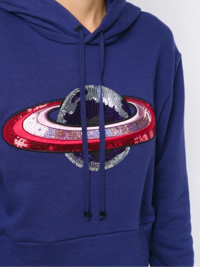Shop Andrea Bogosian Embroidered Hoodie In Purple