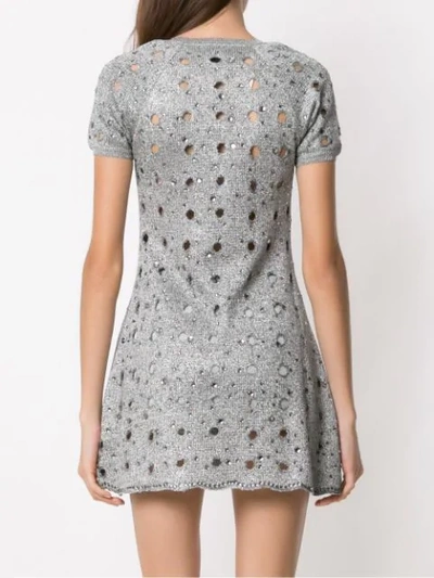 Shop Andrea Bogosian Knitted Dress In Grey