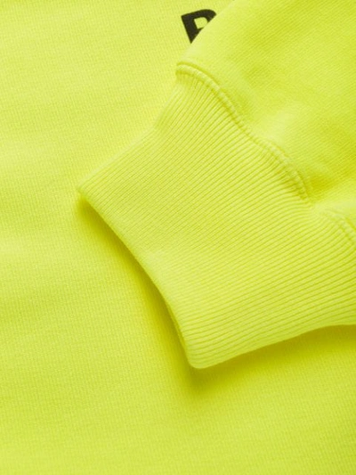 Shop Balenciaga Back Pulled Hoodie In Yellow