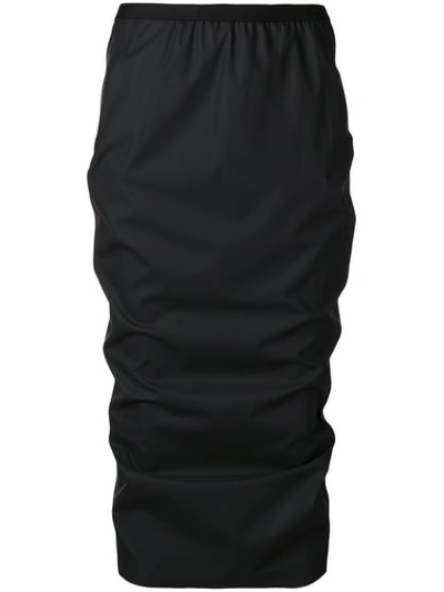 Shop Rick Owens Lilies Matte Pencil Skirt - Black