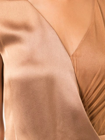 Sies Marjan Zariah Draped Satin-crepe Maxi Dress In Brown