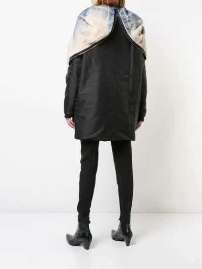 Shop Rick Owens Hooded Raincoat In Black
