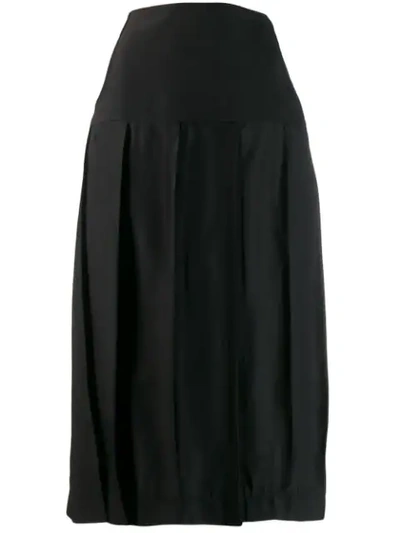 Shop Jil Sander Luisa Pleated Skirt In Black