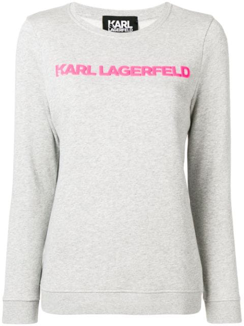 Karl Lagerfeld Logo Sweatshirt In Grey Modesens