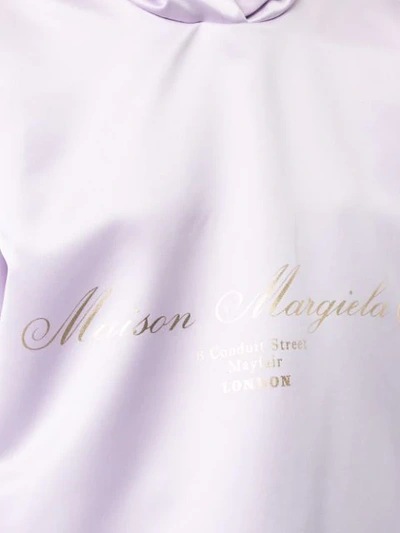 Shop Mm6 Maison Margiela Duchess Hooded Top In Purple