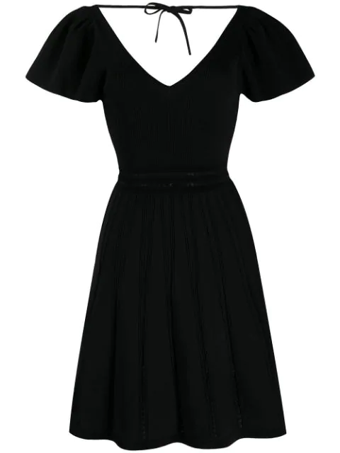 Sandro Knitted Tennis Dress In Black | ModeSens
