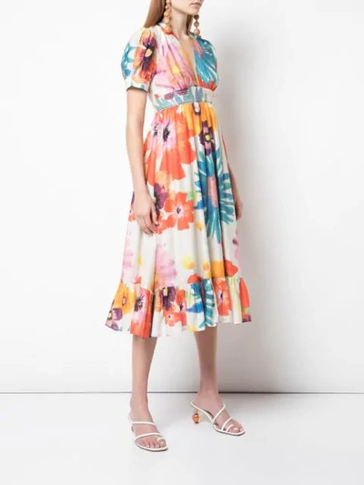 Shop Carolina K 'gardenia' Kleid - Mehrfarbig In Multicolour
