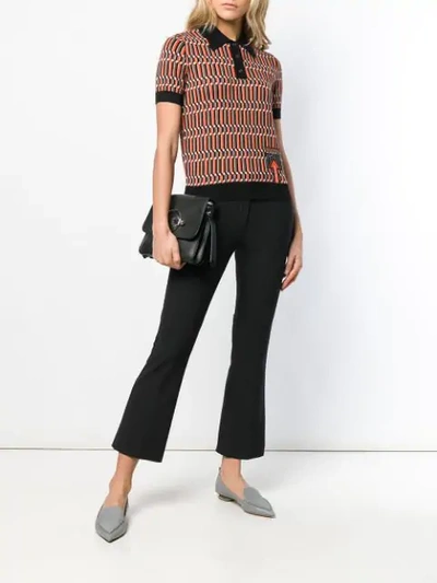 Shop Theory Cropped Flared Trousers In Black