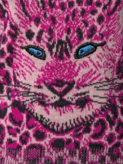 Shop Alberta Ferretti Cat Print Jumper In Pink