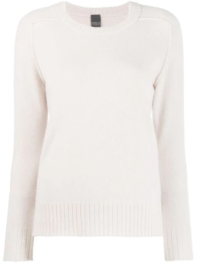 Shop Lorena Antoniazzi Cashmere Fine Knit Sweater In Neutrals