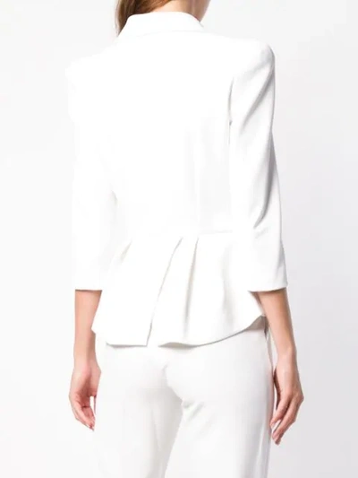Shop Elisabetta Franchi Short Fitted Jacket In White