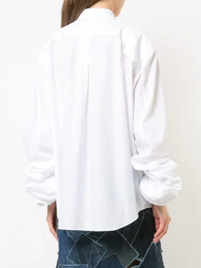 Shop Junya Watanabe Oversized Poplin Shirt In White