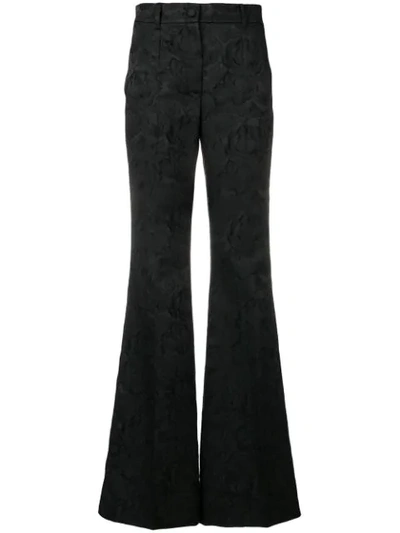 Shop Dolce & Gabbana Flared Trousers In Black