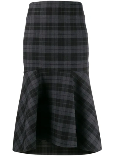 Shop Balenciaga Godet Skirt In Grey